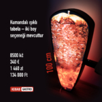 Box světelný ve formě kebabu 100 cm s dálkovým ovládáním oboustranný