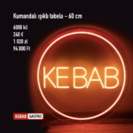Kulatá světelná cedule 60 cm kebab 2